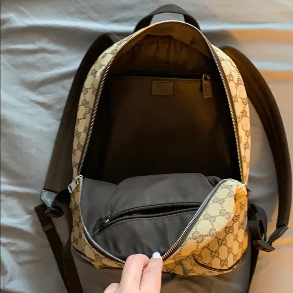Gucci Monogram Supreme Brown Fabric Backpack - Picture 3 of 5